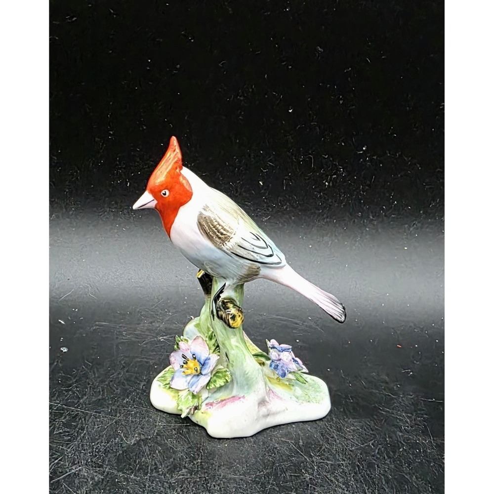 Vintage Royal Adderly Bone China Red Crested Cardinal Figurine England 4.5"